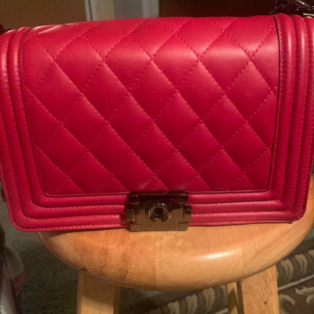 Red crossbody bag